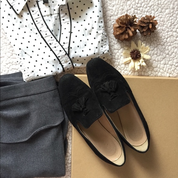 J. Crew Shoes - Jcrew Georgie tassel suede loafers